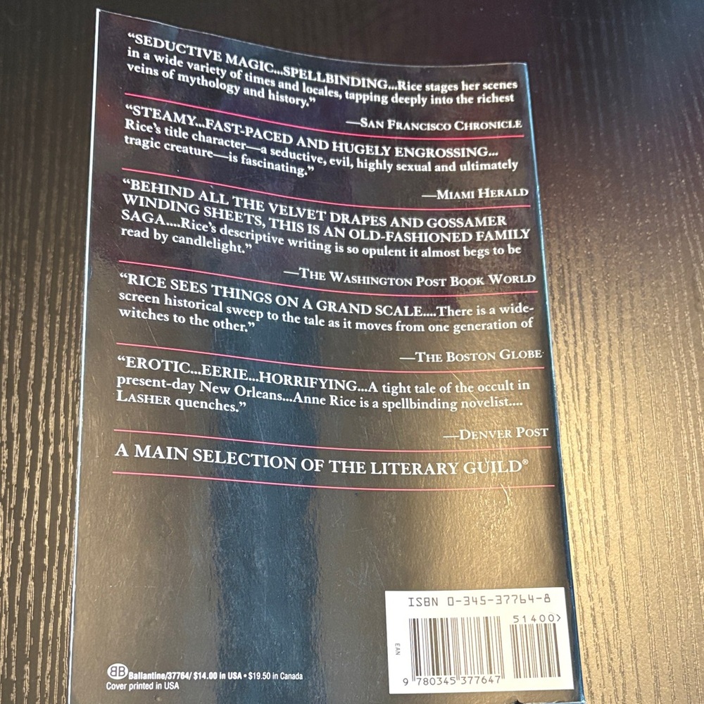 'Lasher' Paperback Book by Anne Rice - Picture 5 of 8